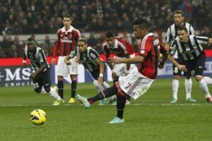 AC Milan Robinho Penalty 300x200 2012 13 Serie A Week 14 Review: AC Milan strike lucky against Juventus