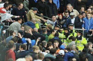 Millwall fans clash amongst themselves during the game 1830382 300x199 Freedom of The Pitch